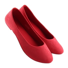 Ballerine da donna rosso tenue rosso 1