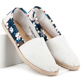 Mckeylor Espadrillas con fiori bianca 1