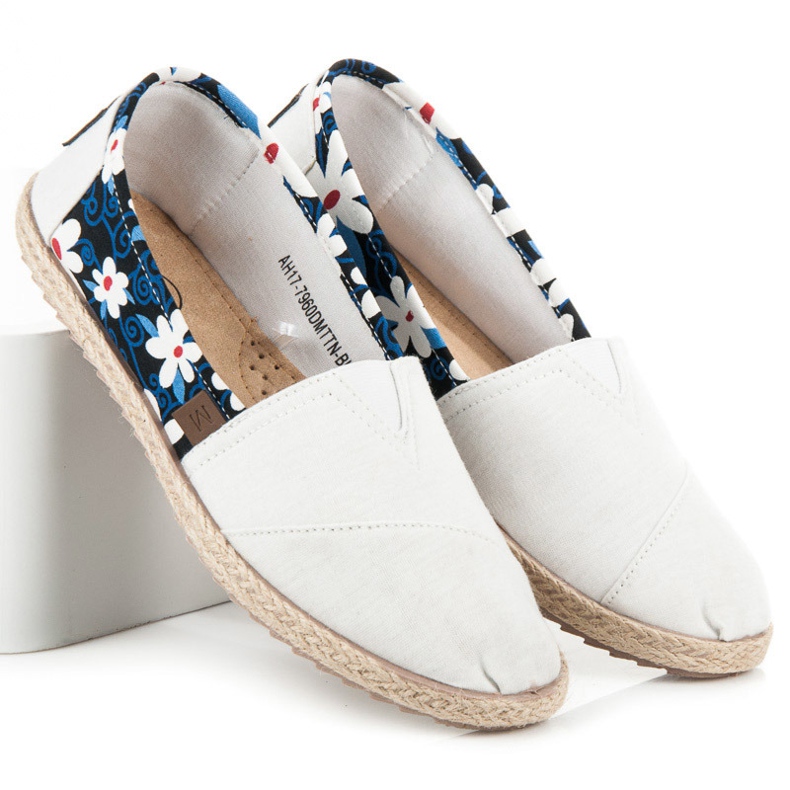 Mckeylor Espadrillas con fiori bianca 1