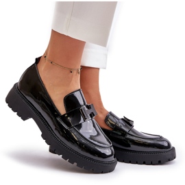 Vinceza 62187 Moccasine laccate nero 4