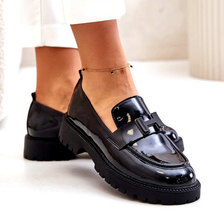Vinceza 62187 Moccasine laccate nero 2