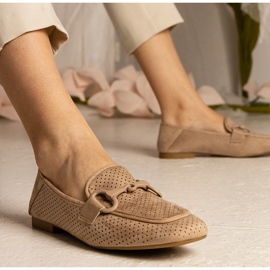 Moaferici Openwork di Brown Women con un ornamento marrone 1
