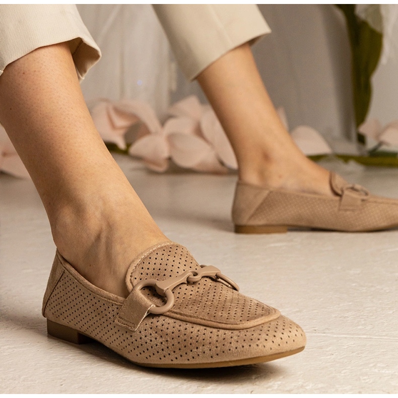 Moaferici Openwork di Brown Women con un ornamento marrone 1