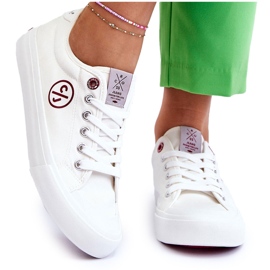 Sneakers Donna In Tessuto Cross Jeans LL2R4043 Bianche bianco 6