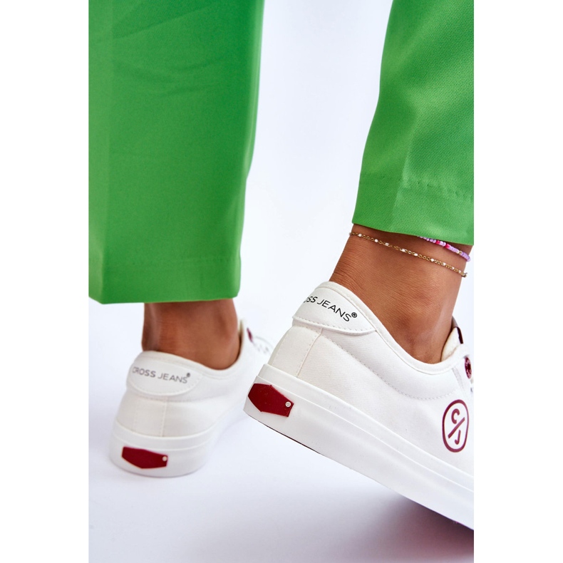 Sneakers Donna In Tessuto Cross Jeans LL2R4043 Bianche bianca 5
