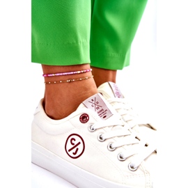 Sneakers Donna In Tessuto Cross Jeans LL2R4043 Bianche bianca 4
