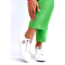Sneakers Donna In Tessuto Cross Jeans LL2R4043 Bianche bianco 3