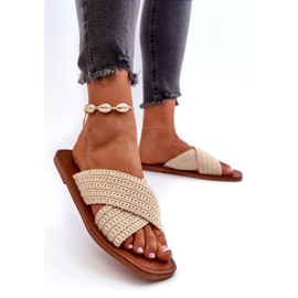 Flop femminili fatte di big star nn274078 beige 2