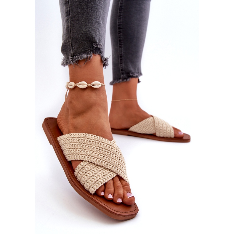 Flop femminili fatte di big star nn274078 beige 2