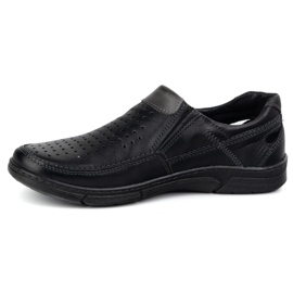 Olivier Mocassini da uomo per estate 602 nero 1