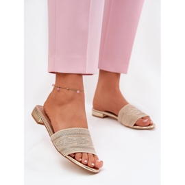 Flat -Eel Women's Flip -flips Gold d'oro 2