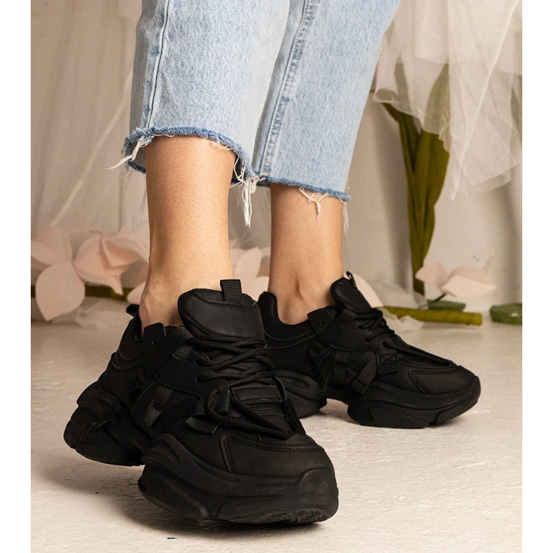 Sneaker nere le donne enormi delle donne nero 1