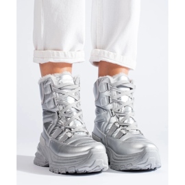 W. Potocki Doposci da donna argento con pelliccia di Potocki d'argento 1