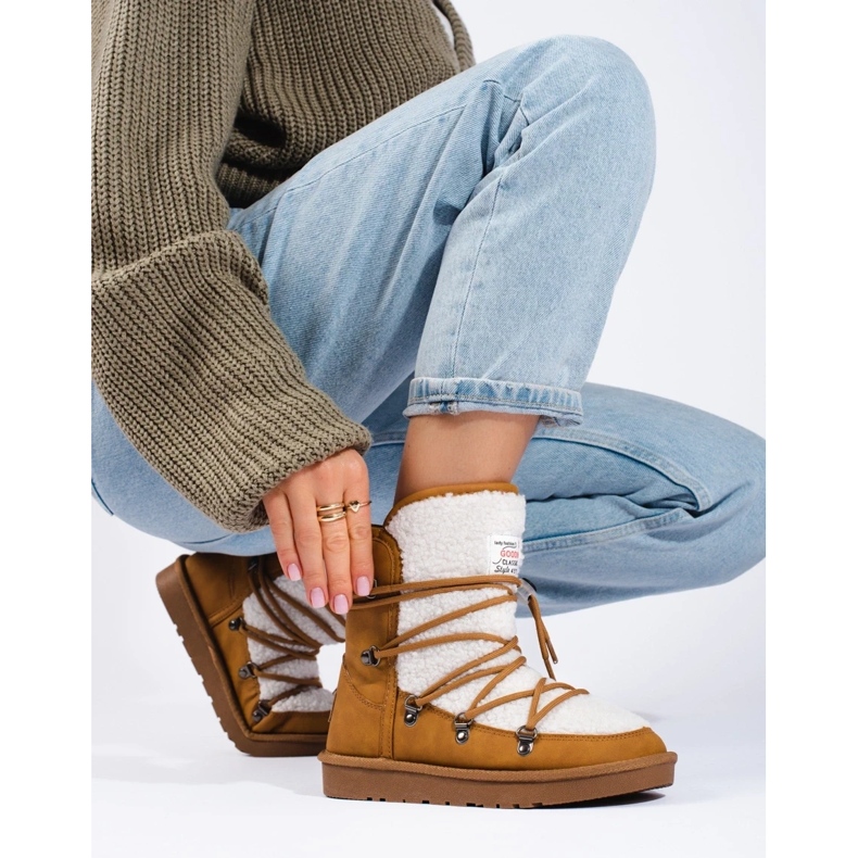 Caldi doposci da donna cammello marrone 2