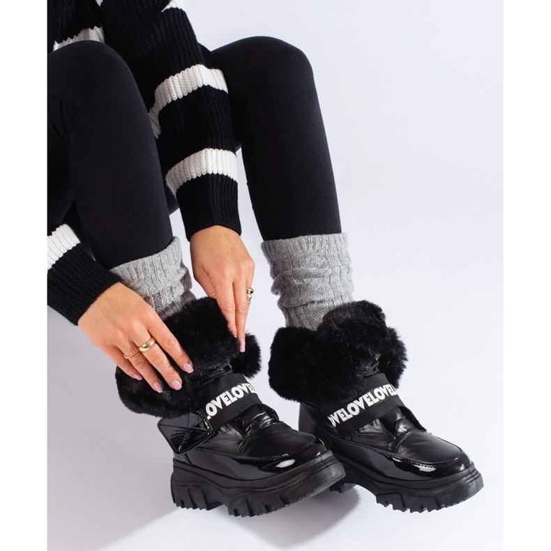 Doposci da donna con elastico nero 2