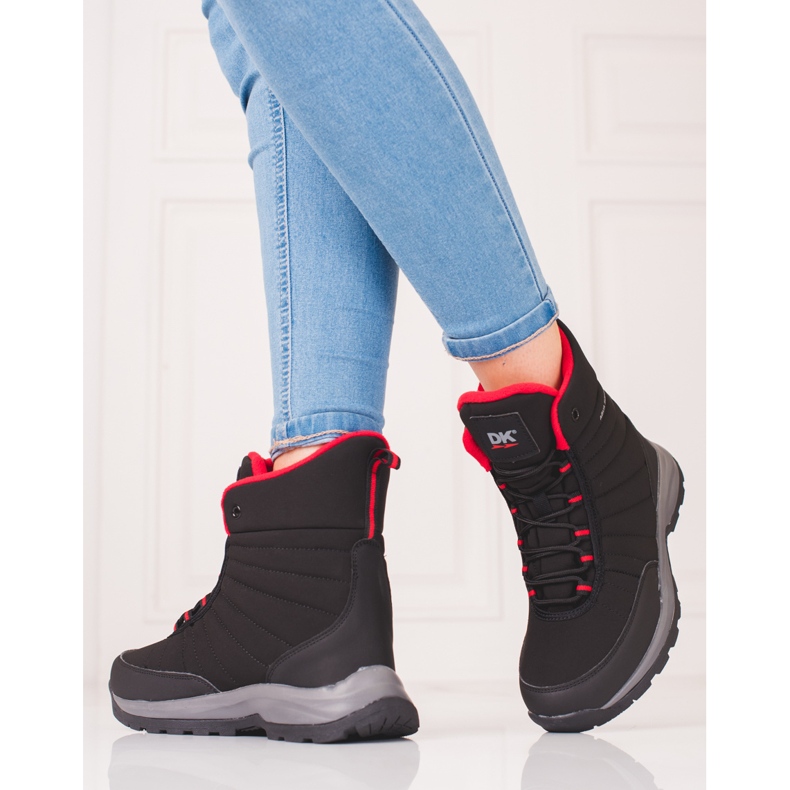 Scarpe da trekking alte da donna DK aquaproof nero 2