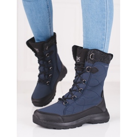 Scarpe da trekking stringate da donna DK waterproof blu 2