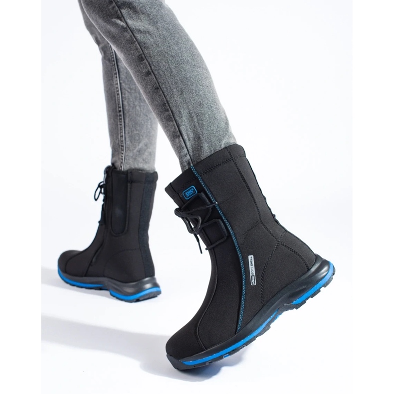 Scarpe da trekking da donna con cappotto in montone DK nero 1