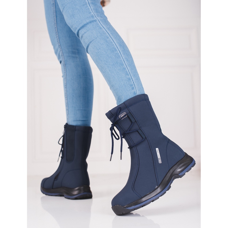 Scarpe da trekking da donna con cappotto in montone DK blu 2