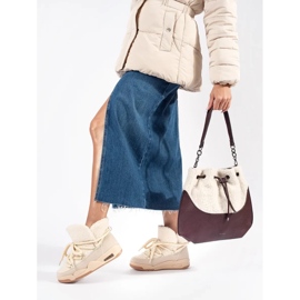 Seastar Doposci da donna beige con suola spessa 1