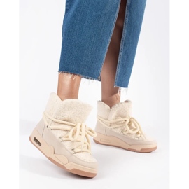 Seastar Doposci da donna beige con suola spessa 2