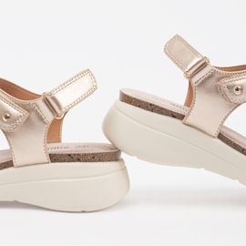 Goodin Sandali d'oro da donna comodi 1