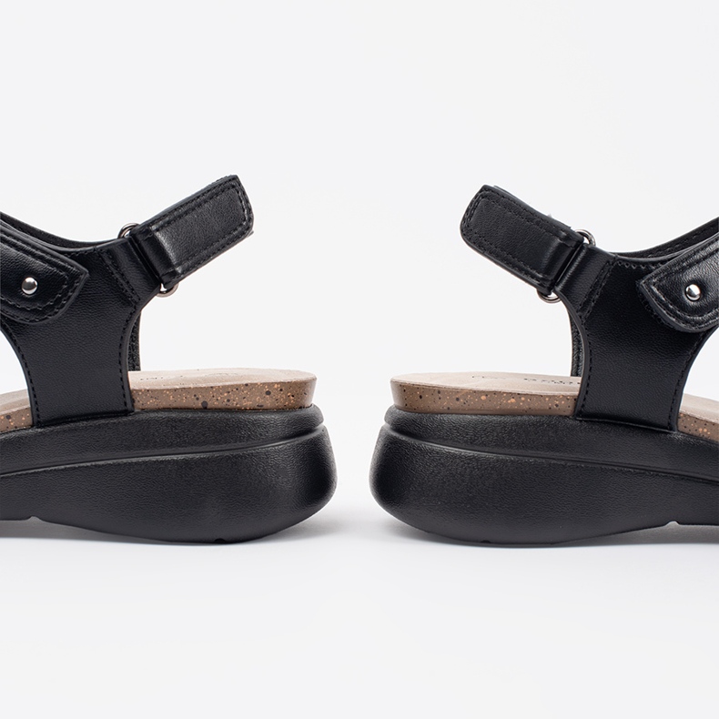 Goodin Comodi sandali neri da donna nero 1