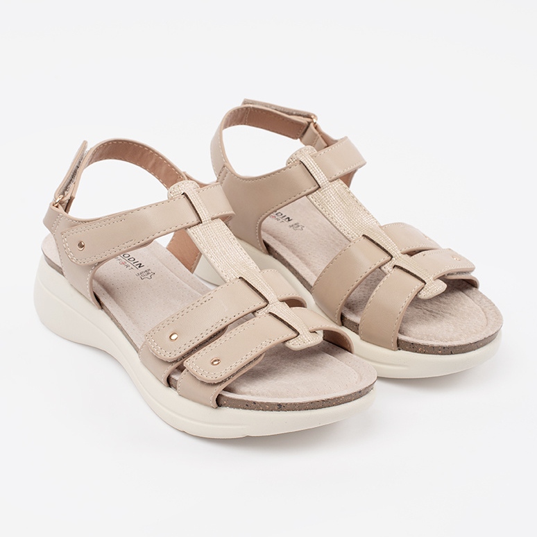 Goodin Comodi sandali beige da donna 1