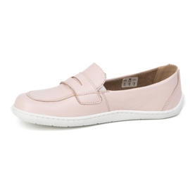 Olivier Eleganti mocassini in pelle minimalista da donna a piedi nudi 1280 polvere rosa 1