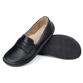 Olivier Falli neri in pelle minimalista eleganti da donna a piedi nudi 1280 nero 1