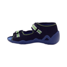 Befado scarpe per bambini sandali pantofole 250p070 blu navy verde 2