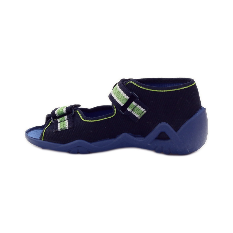 Befado scarpe per bambini sandali pantofole 250p070 blu navy verde 2