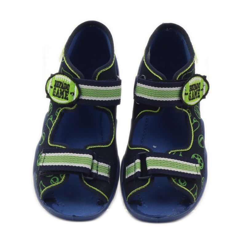 Befado scarpe per bambini sandali pantofole 250p070 blu navy verde 4