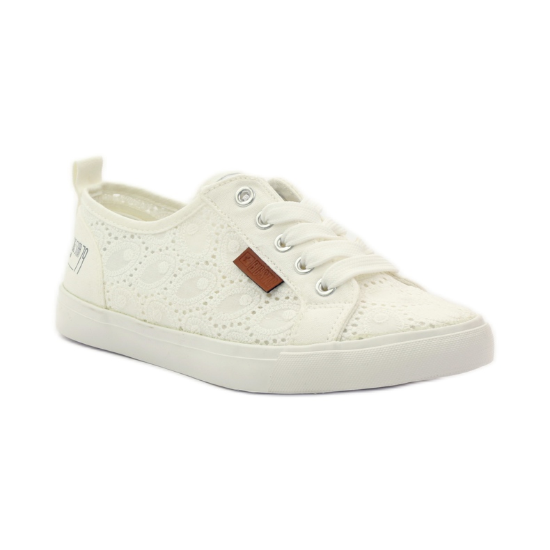 Sneakers allacciate Big Star 274925 bianco grigio 1