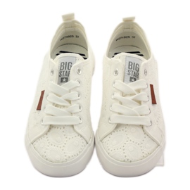 Sneakers allacciate Big Star 274925 bianca grigio 4