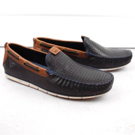 Scarpe Bugatti M INT1990 in pelle, blu navy 2