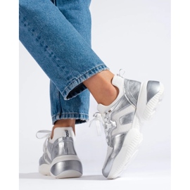 Weide Sneakers bianche e argento bianco 1