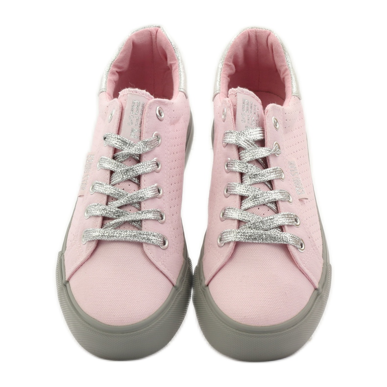 Sneakers allacciate Big Star 274054 grigio rosa 4
