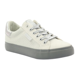 Big Star Sneakers con grandi stelle AA274A053 bianca d'argento grigio 1