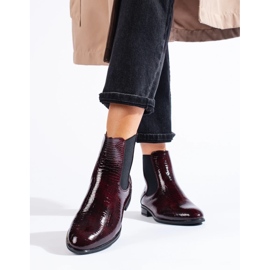 Stivaletti Chelsea laccati di Sergio Leone rosso 1