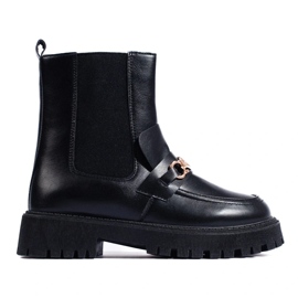 Borse slip-on sulla piattaforma nero 1
