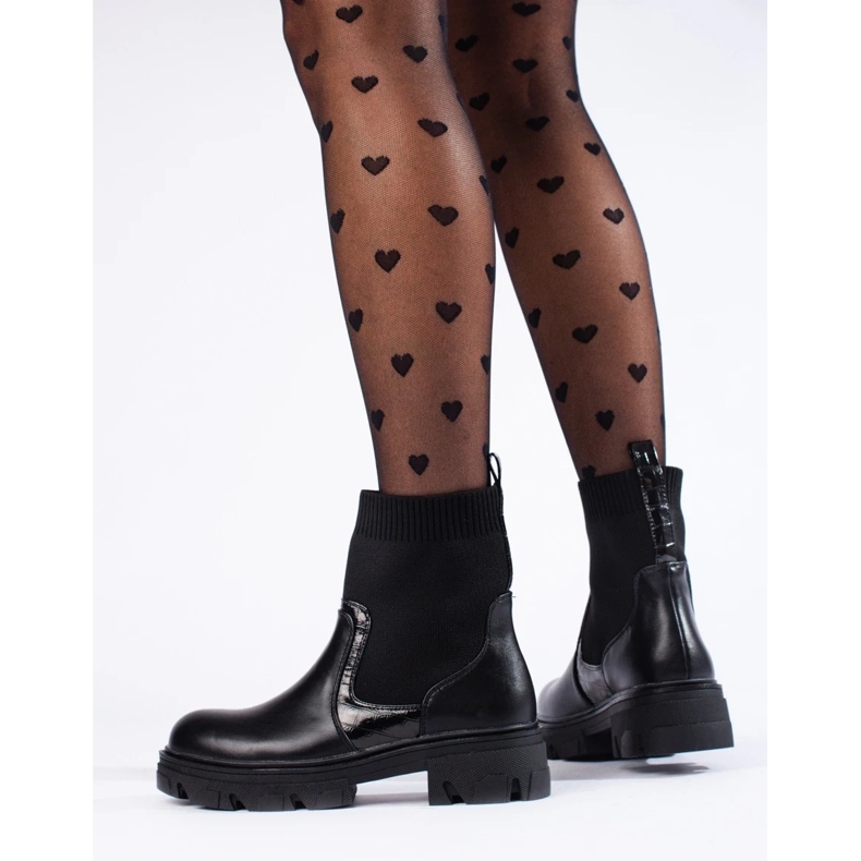 Stivali senza lacci nero 1