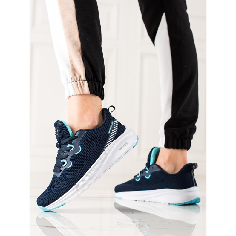 Scarpe sportive sulla piattaforma DK blu 2
