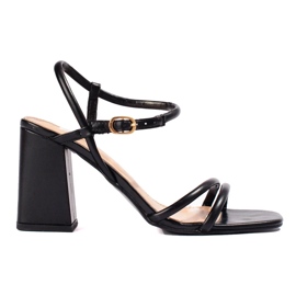 Sandali con tacco VINCEZA nero 2