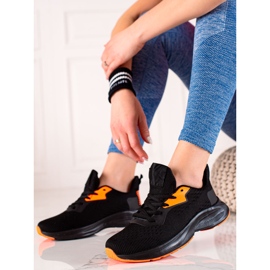 TRENDI Scarpe sportive legate nero giallo 1