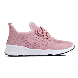 Sneakers in tessuto alla moda rosa 2