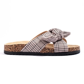W. Potocki Ciabatte casual con fiocco beige 2