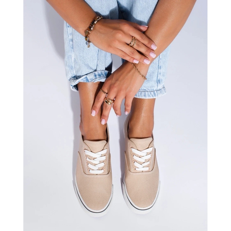 Sneakers da donna beige 1