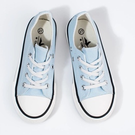 Sneakers da bambino Vico blu con elastici 2