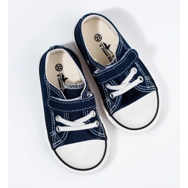 Sneakers da bambino Vico, tessuto blu navy 2
